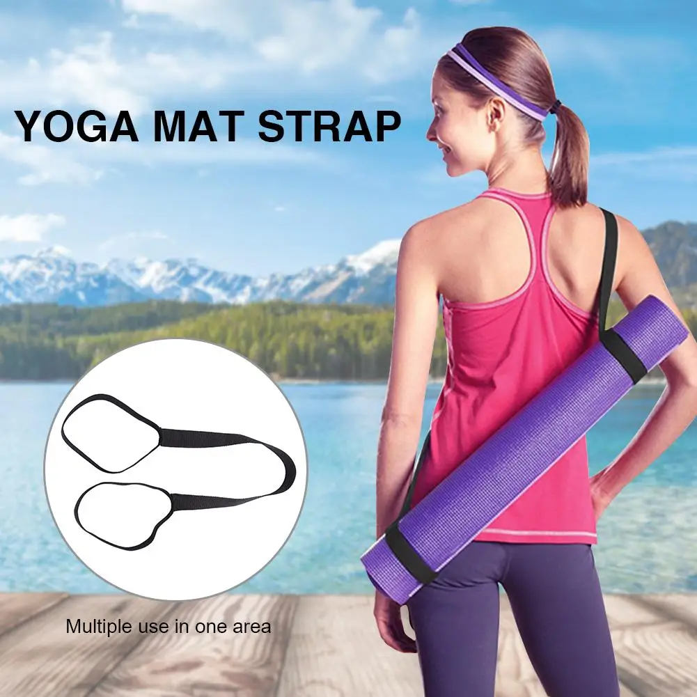 2Pcs Yoga Mat Strap Adjustable Yoga Mat Sling Elastic Yoga Mat Holder Strap Lightweight Yoga Mat Carrying Strap for Gym Exercise