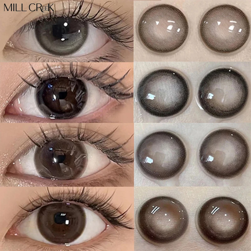 Myopia Contact Lenses for Eyes Color Prescription Korean Pupils Parkas Makeup Accessories 2pcs Beauty Contact Lenses Yearly Lens