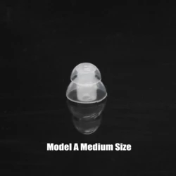 Premium Dual - Layer Silicone Earplugs - Transparent and White Ear Tips for Comfort and Noise Isolation (Model A Medium)