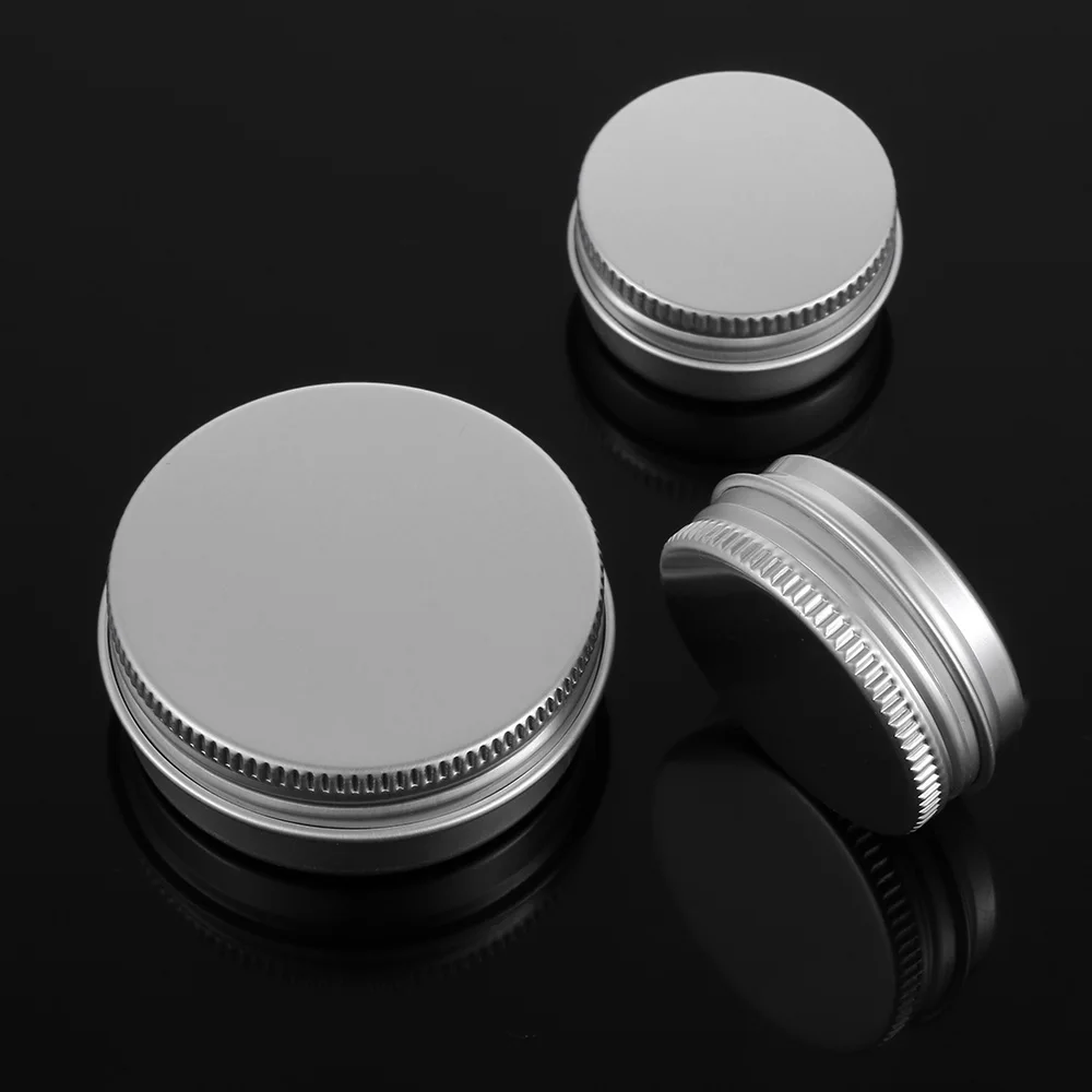 10/15/30/50/60/80/100/150ML Reusable Silver Empty Aluminium Bottles Tin Container Upper Screw Cosmetic Pot Jar Makeup Storage 2