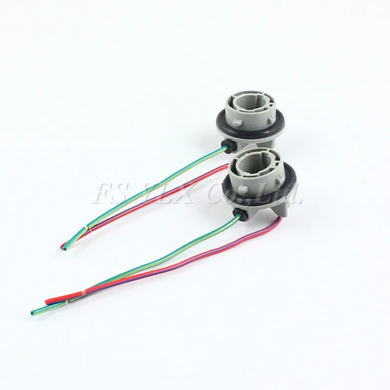 1156 7506 P21W BA15S LED Bulbs Socket Harness Plugs female holder adapter connector ba15s lamp bulb wire cables 2 x