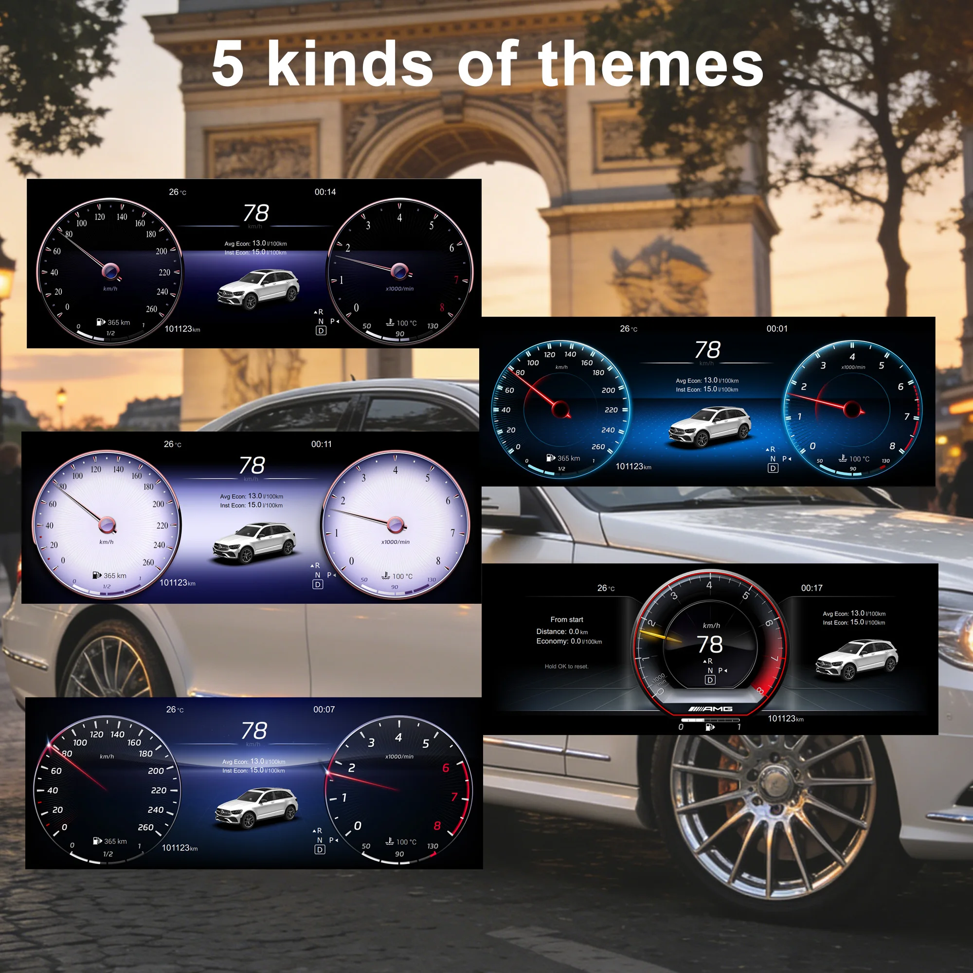 Digital Instrument Cluster For Benz A Class 2013-2017/CLA 2013-2019/GLA 2015-201
