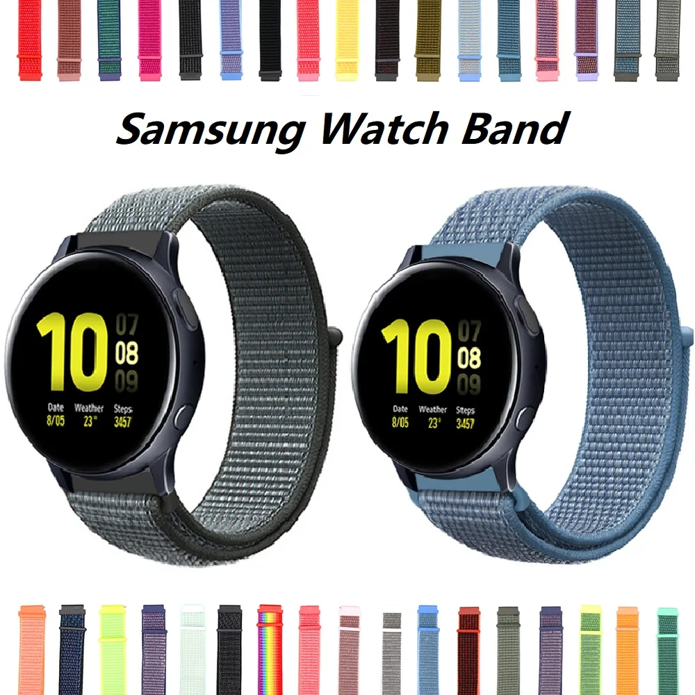 20mm 22mm for samsung galaxy watch 3 45mm 41mm active 2 band for Galaxy  Watch 4 Classic 46mm 44mm 42mm 40mm strap Fabric correa - AliExpress