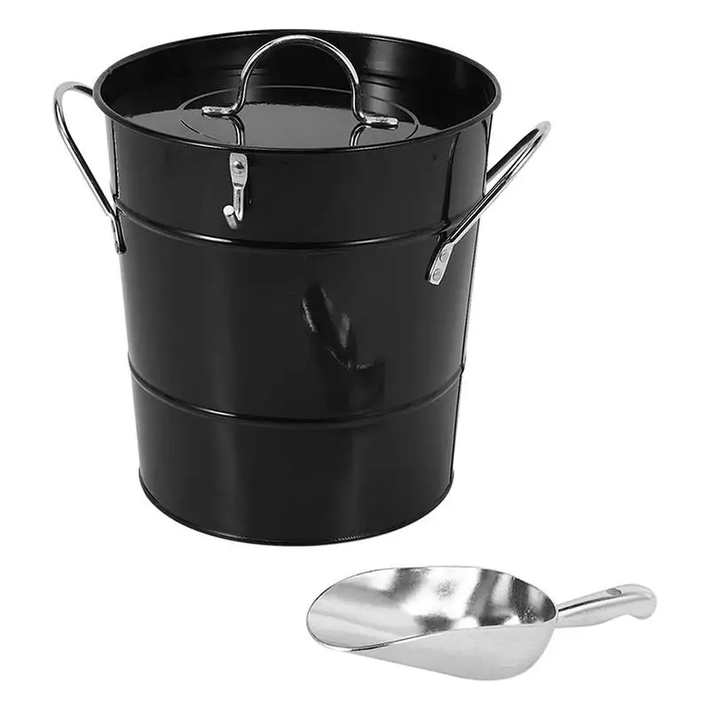 

Ice Bucket For Cocktail Bar Parties Wine Drink Bar Ice Buckets Supplies With Scoop And Handle Sturdy Galvanized Bucket For