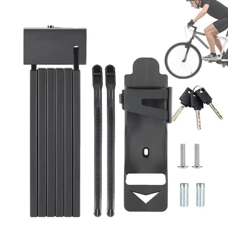 

Anti Theft Lock For Bike Folding Metal Bike Lock Rust Proof Lock For Commuting Outdoor Cycling Portable Bicycle Supplies For Men