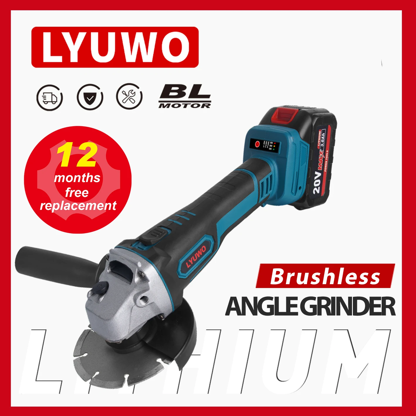 Angle Grinder Brushless Electric  Kraft Werkzeuge Winkelschleifer - 20v  Cordless - Aliexpress