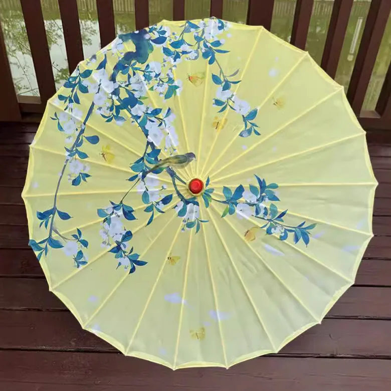 70/82cm Women Parasol Silk Cloth Oil Paper Umbrella Classical Dance Hanfu Chinese Ceiling Decoration Cheongsam Fashion Show 4