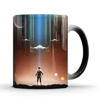 Tasse à café magique en céramique Star Wars, changeant de couleur lorsqu'elle est exposée à l'eau chaude, vente en gros 4