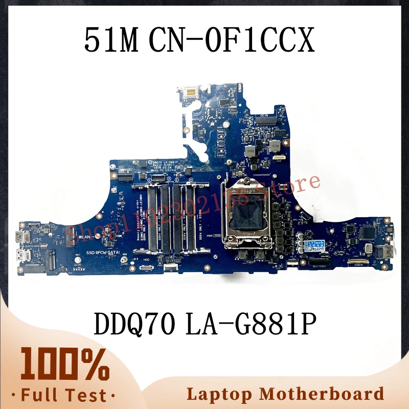 

CN-0F1CCX 0F1CCX F1CCX DDQ70 LA-G881P High Quality Mainboard For DELL Alienware Area-51M Laptop Motherboard 100% Fully Tested OK
