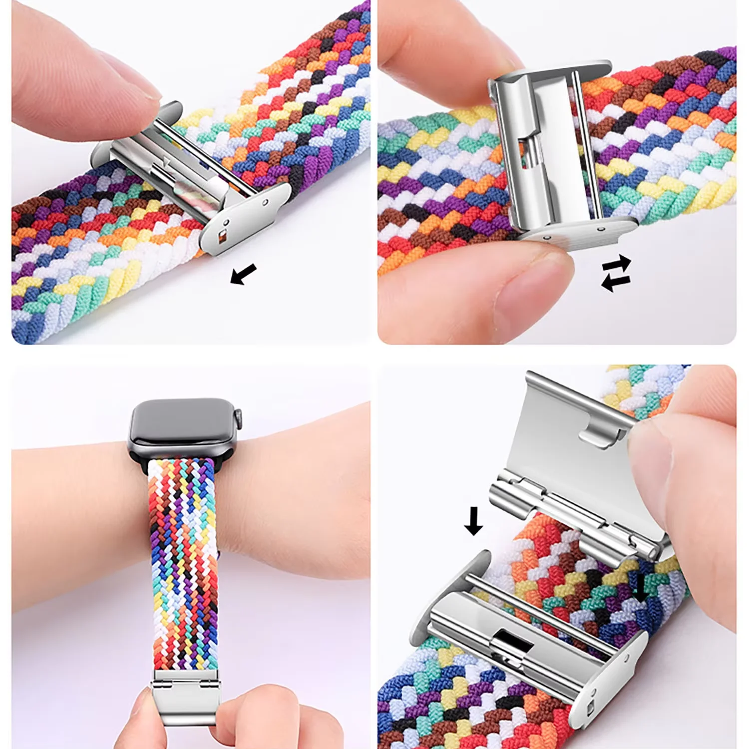 Universal Sports Nylon Braided Loop Band Replacement Strap Bracelet Accessory