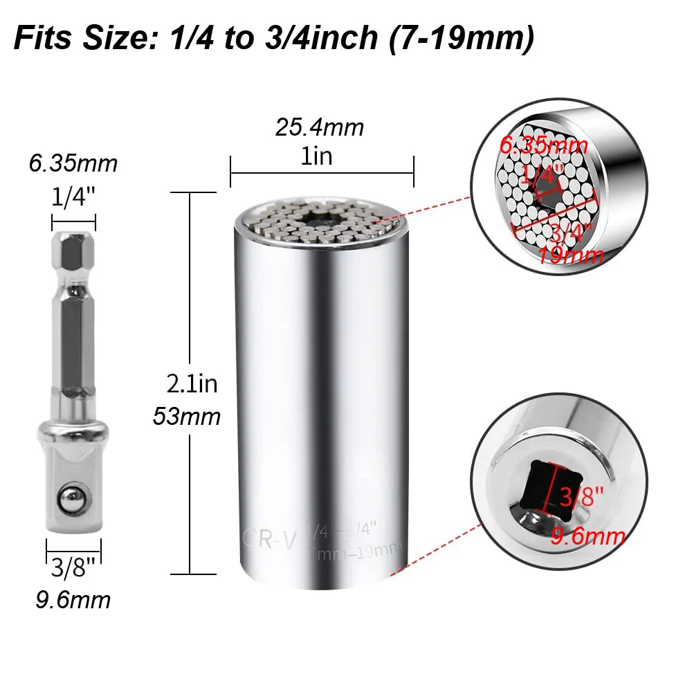 Universal Socket Wrench Set - Ratchet Tool for Efficient Mechanical Operation