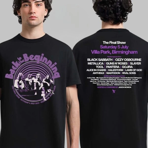 Black Sabbath Back to the beginning Tシャツ Black Sabbath Final Concert 2025 T-Shirt | Back to the