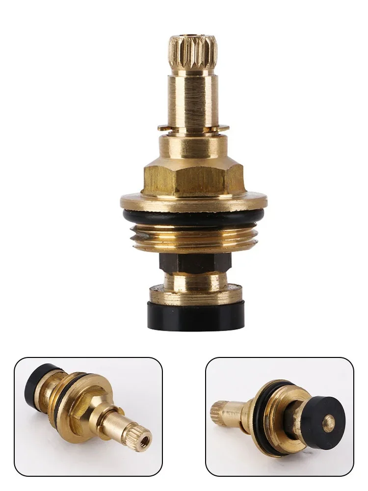 Brass Faucet  Tap Valve Slow Opening Spool Faucet Hot  And Cold Water Spool G1/2 20 Tooth  Bathroom Accessories