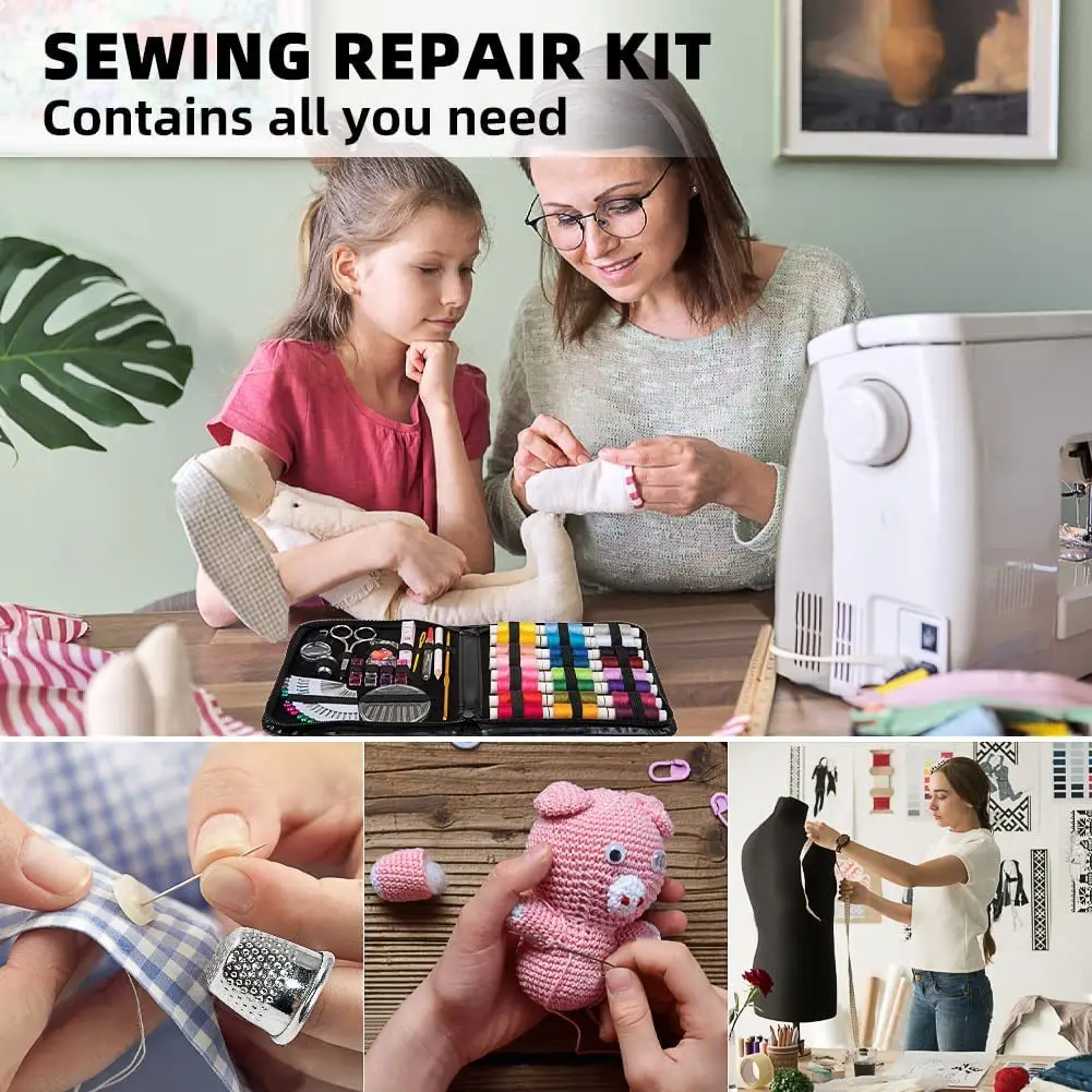 Description Picture 5 of itemSewing Kits DIY Multi-Function Sewing Box Set For Hand Quilting Stitching Embroidery Sewing Tools Kits Thread Sewing Accessories
