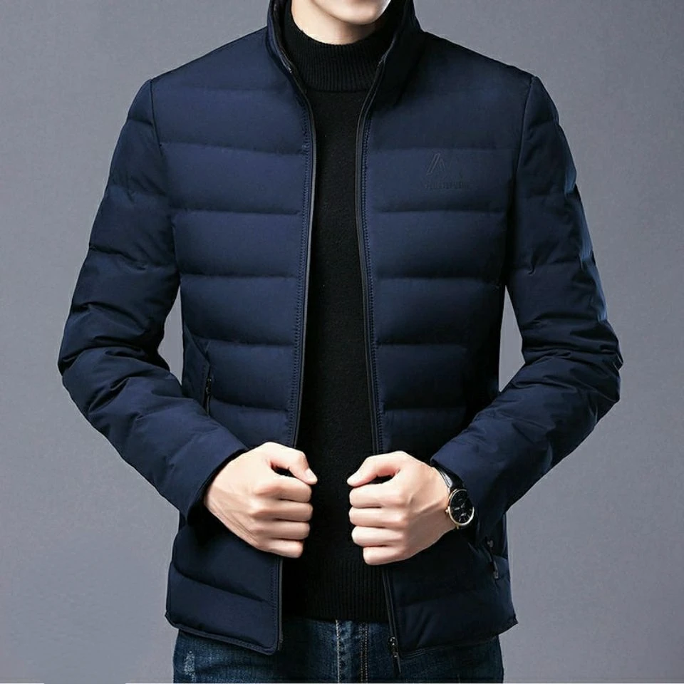 

Men's Winter Short Warm Down Jacket with Packable Down Classic Japanese Fashion High-quality Hooded Printed Cotton Coat C71