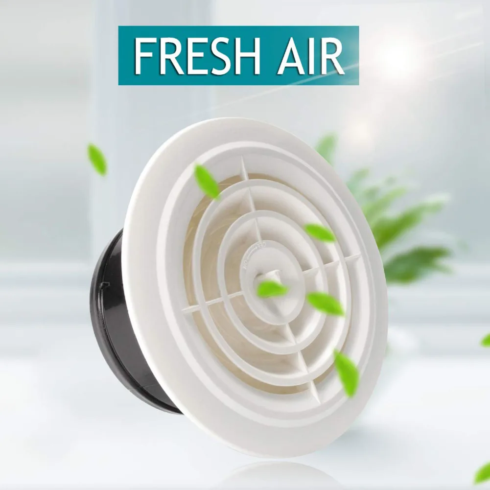 

1pc-Adjustable Air Ventilation Grill Outlet Cover Round Ducting Ceil Wall Hole Air Vent Grille Louver Air Outlet Fresh System