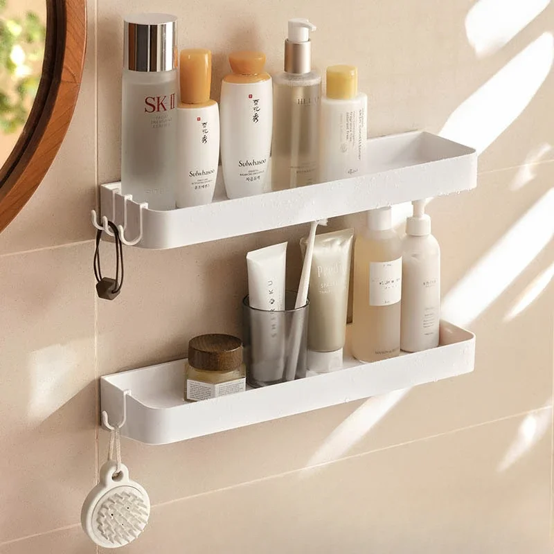 

Bathroom Shelves No-drill Wall Mounted Corner Shelf Shower Storage Rack Shampoo Holder Toiletries Organizer Bathroom Accessories