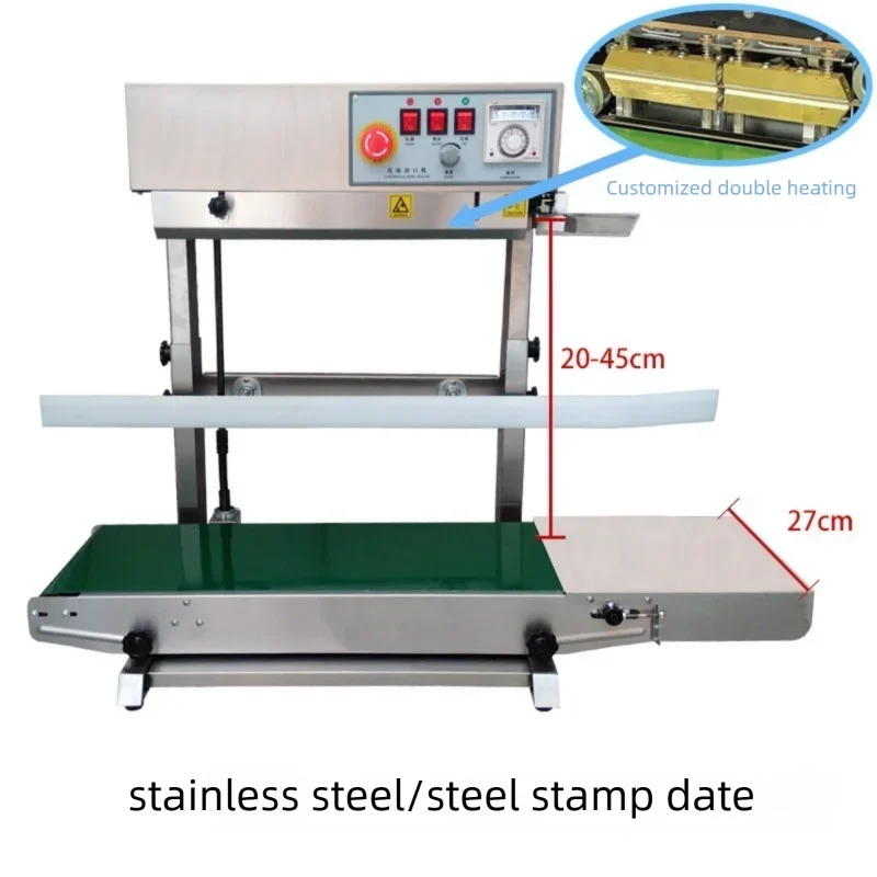 JH Automatic Vertical Stand Type Sealing Machine Stainless Steel Continuous Band