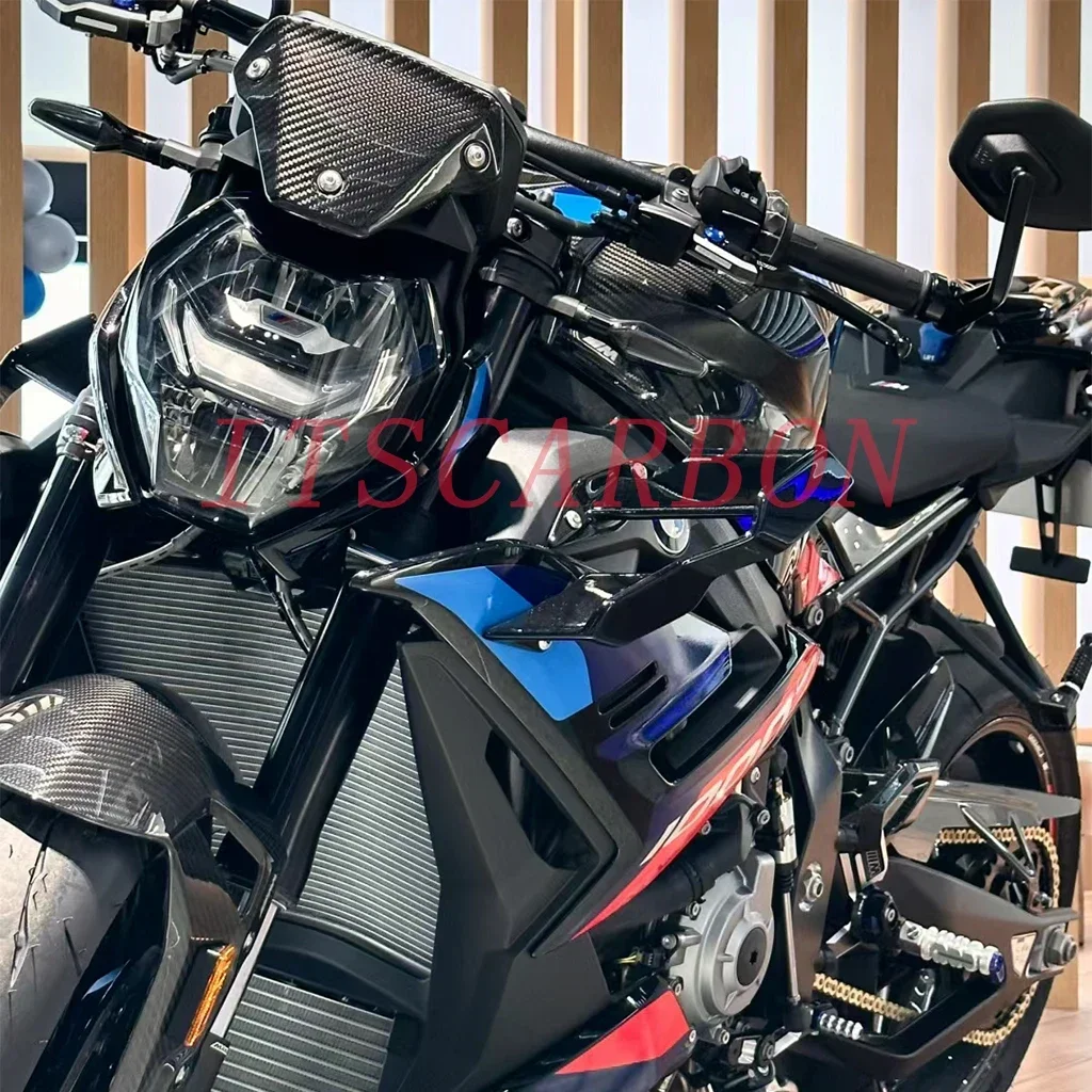 Motorcycle Wing Kit Carbon Fiber Winglets Rear Footrest Parts Fairing Fenders Cover Kits For BMW S1000R M1000R