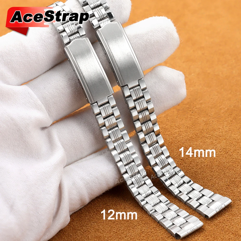 Elegant Silver Universal Steel Watch Band - Premium Metal Bracelet Replacement Wristband