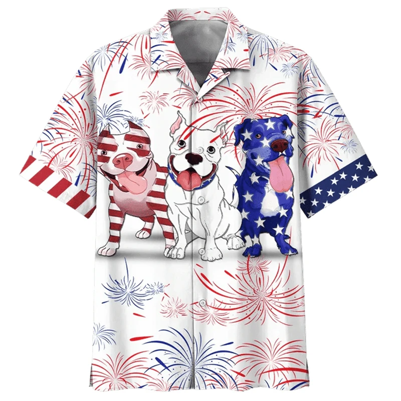 thumbnail image 1 of Camisa hawaiana de oferta de verano para hombre, camisa de anime con perro pitbull en 3D para hombre, ropa de playa de gran tamaño y divertida para hombre, moda de manga corta, 1 of 5