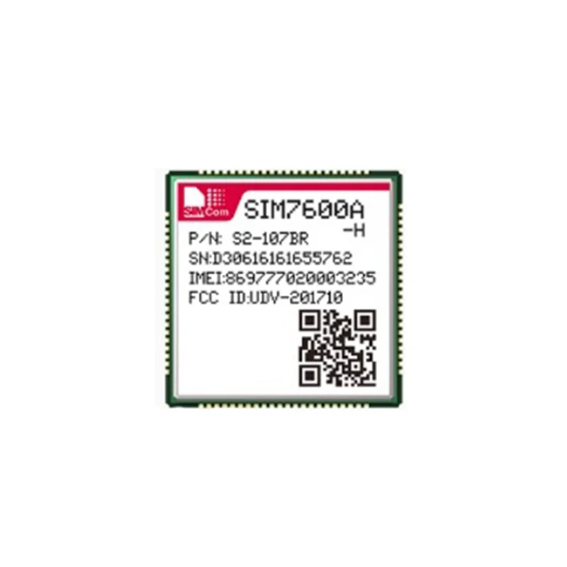 

SIMCOM SIM7600A-H LCC LTE Cat4 Module multi-band LTE-FDD/LTE-TDD/HSPA+/UMTS/EDGE/GPRS/GSM LCC type B2/B4/B12 B2/B5