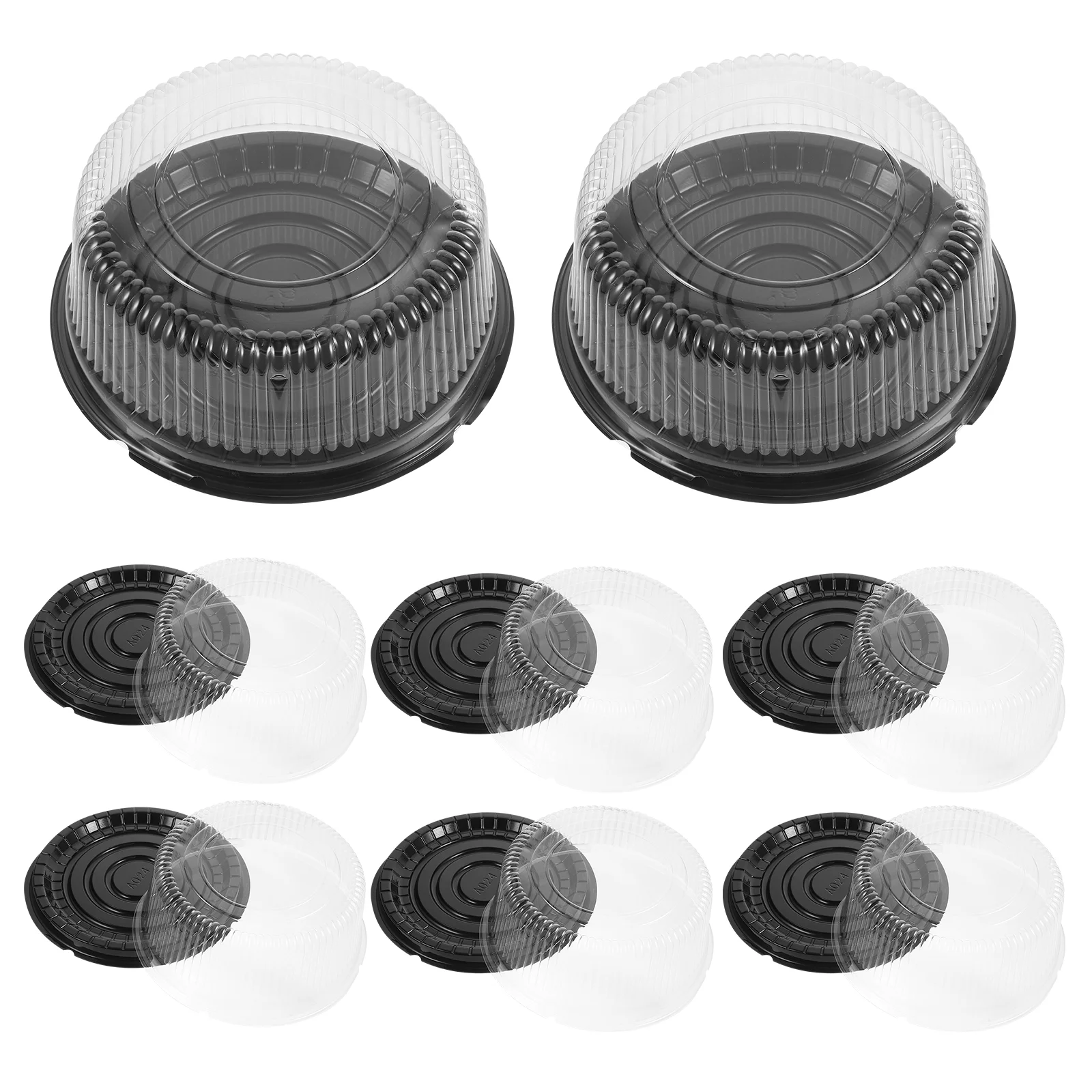 

Clear Cake Boxes 10Pcs Plastic Cake Clear Lid Cake Holder Boxes Lid Reusable Bakery Box 8 Inch Cake Carrier Pie Desserts Bread