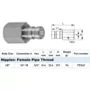 1/8" Body PD342 Series PD Steel Test Port & Diagnostic Equipment Quick Nipple 2