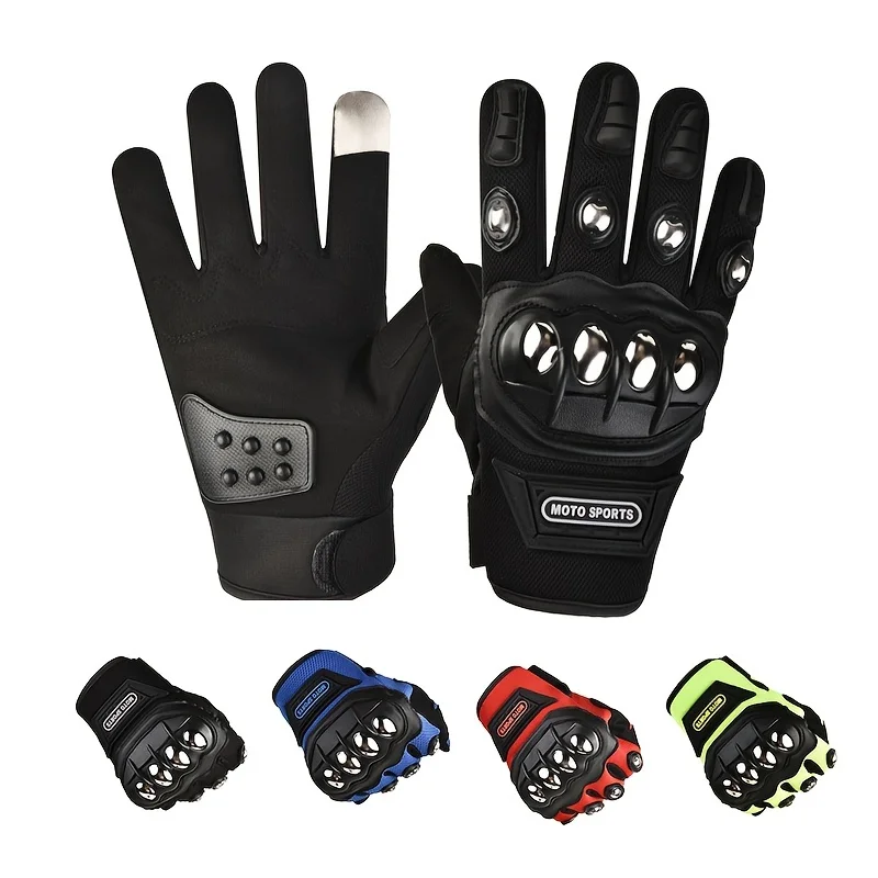 1Pair Stainless Steel Hard Shell Tactical Motorcycle Riding Glove For Men And Women Winter Outdoor Sports Waterproof Warm Gloves 6