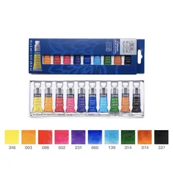 Winsor & Newton Cotman Watercolor Paint Set - 10/20 Vibrant Colors in 5ml Aluminum Tubes (10 Color 5ML)