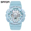 Sanda 6068ZSK WATCH FEMALE ELECTRONIC WATCH Middle School Student Sports Personality Trend Double Watch Temperament Watch 1