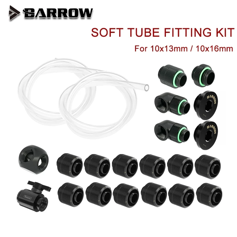 Barrow OD12/14/16mm Kit De Montaje De Tubo Duro Conector De Metal De