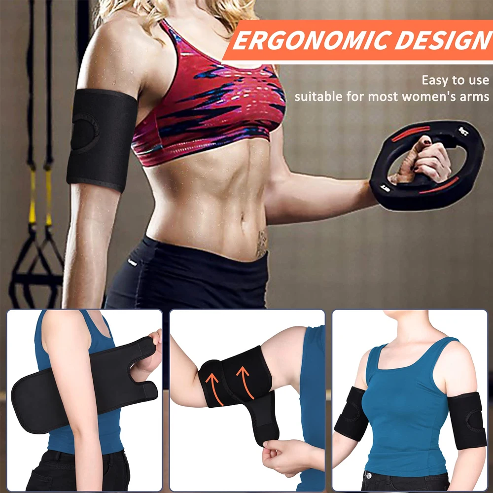 2 Pcs Sauna Arm Sweat Bands Adjustable Sports Arm Guard Arm Trimmerssweating Slimming