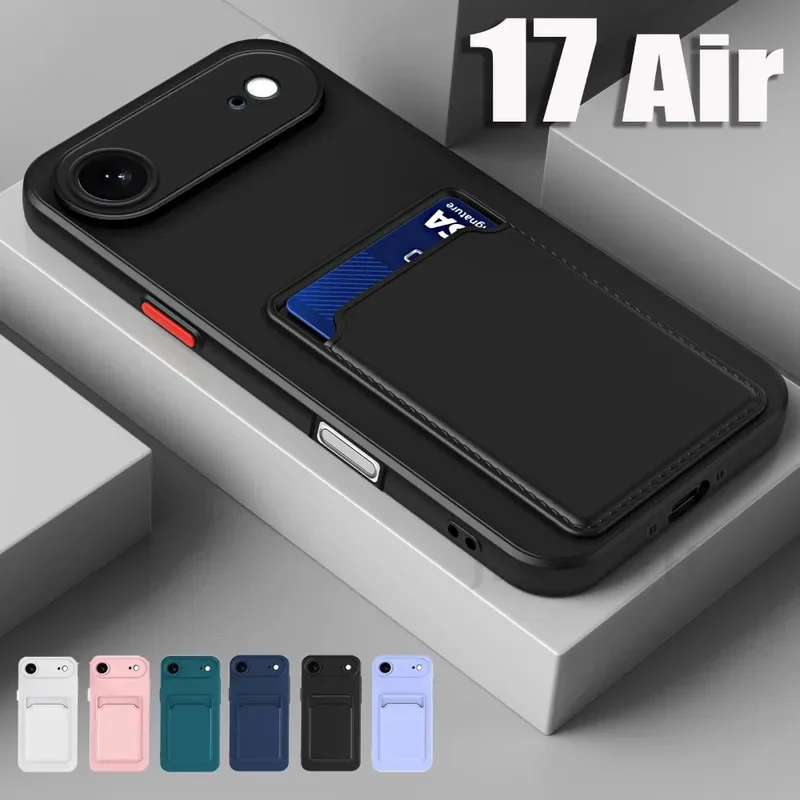 Shockproof Silicone Card Holder Wallet Phone Case - Soft and Durable Protector Cover