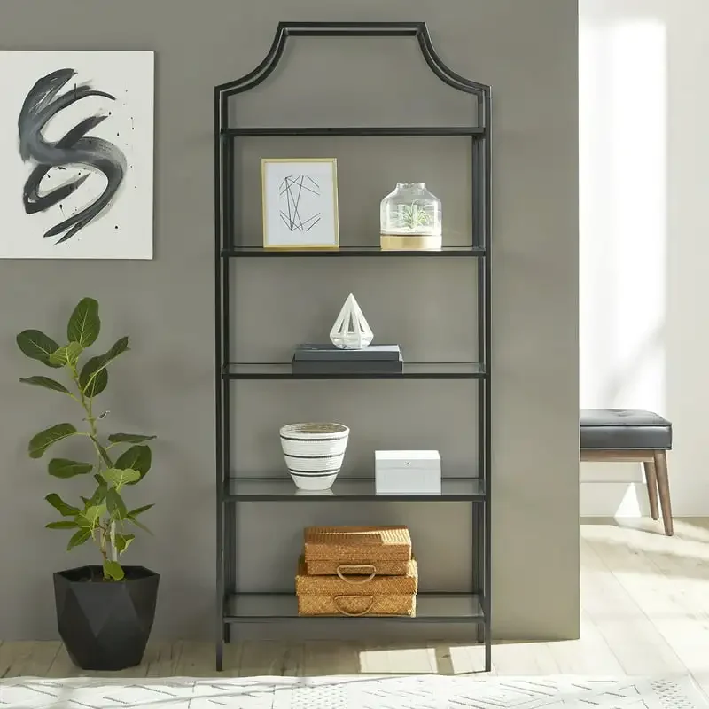 

Шкаф Nola с 5 полками, 71 дюйм, Etagere, черный