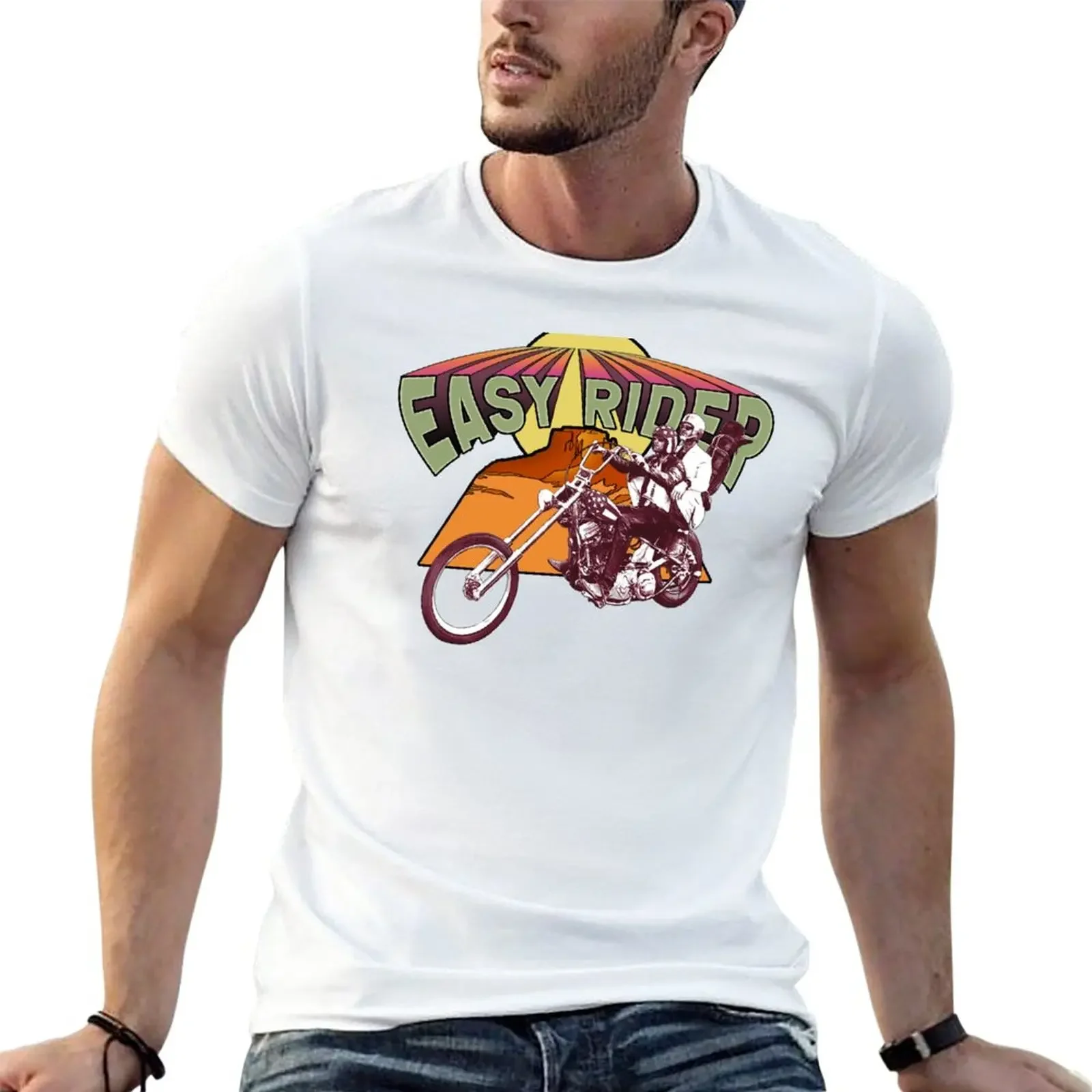 T-Shirt Easy Rider Top Moda Coreana Fan Sportivi Abbigliamento Da Uomo