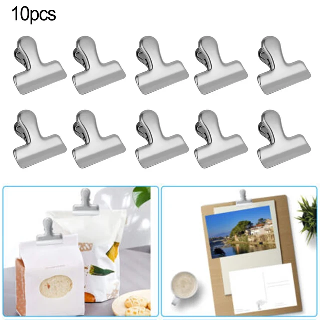 10Db Set Fém Chips Táska Klipek Rozsdamentes Acél Otthoni Konyhai Ételek Snack Nedvességálló Háztartási Eszközök - Image 5