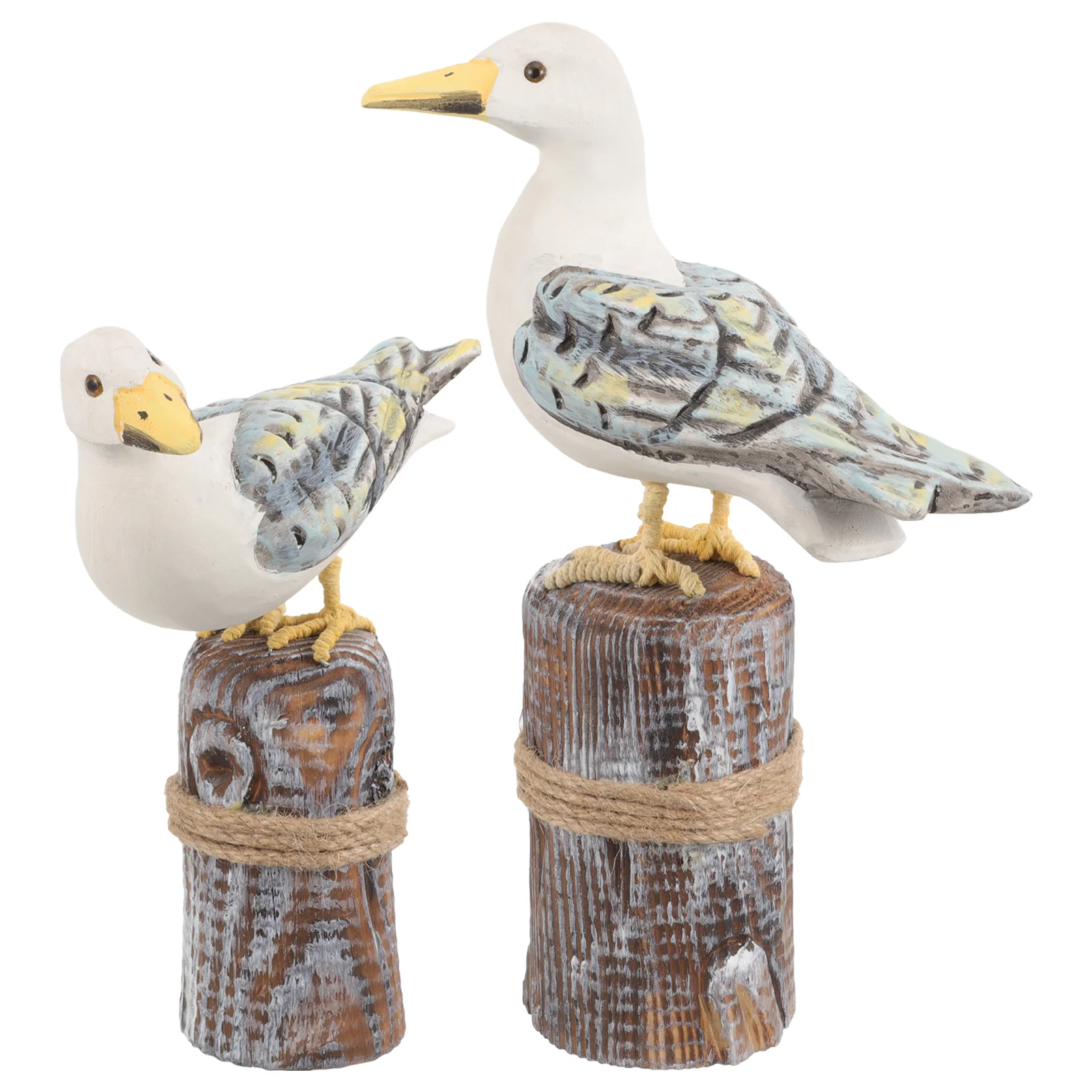 

Mediterranean Style Wood Ornaments Bedroom Figurine Beach House Decor Artistic Figurine Craft Garden Statues and Figurines