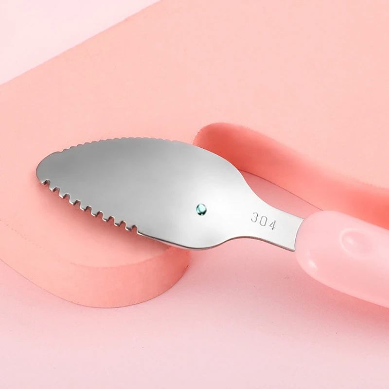 2022 Baby Scraper Apple Puree Spoon Tableware Supplement Food Scraping Mud Double-Headed Stainless Steel Kids Fruit Puree Tools