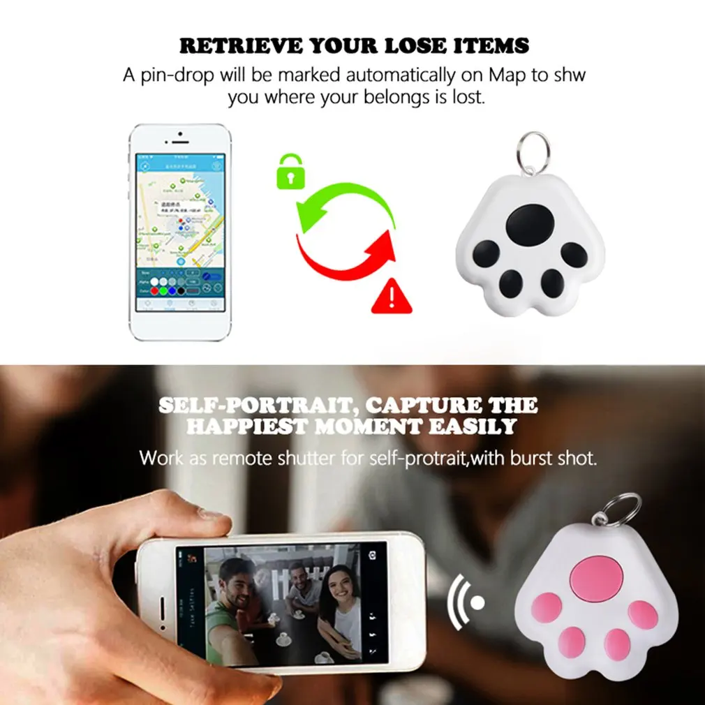 Portable Mini Pet Tracking Locator Anti-lost Device For Cat Dog Child Mobile Key Finder Tools Bluetooth 5.0 Hidden GPS