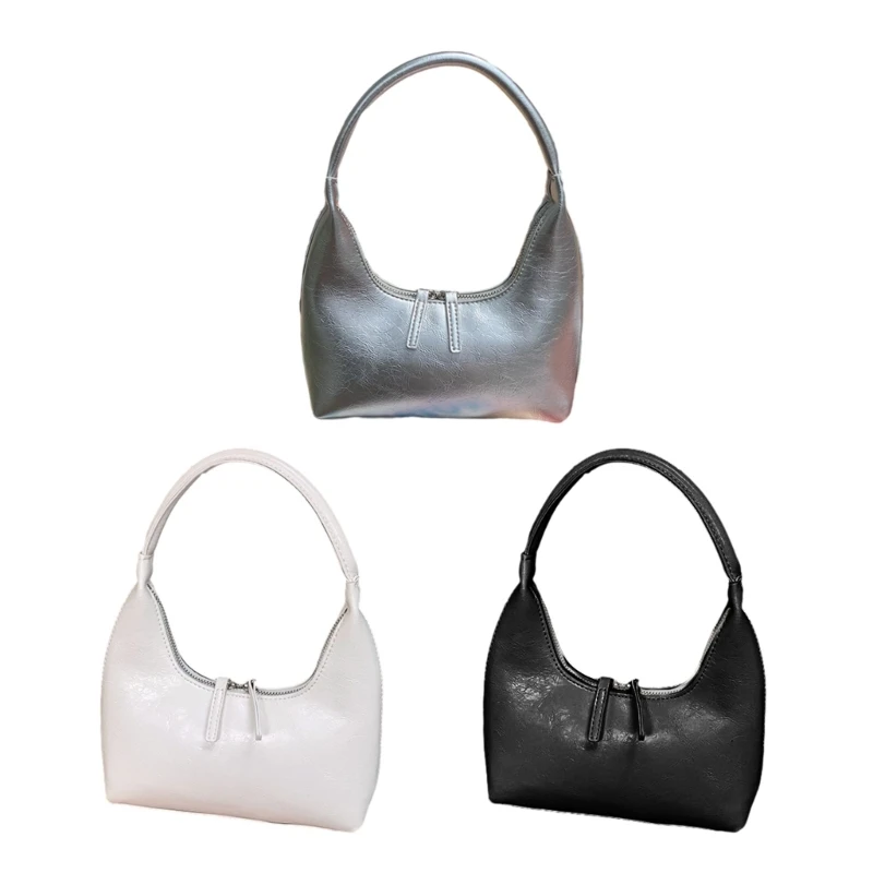 

Underarm Bag Makeup Bag Purse Armpit Bag Travel Carrying Bag Silver/White/Black