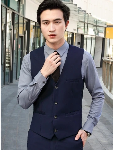 four buttoms YTP casual vest suit traveling vest for men