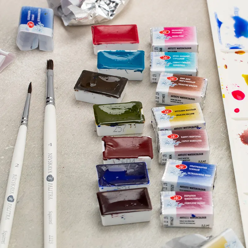 Professional Russian White Nights Watercolor Set – Extra Fine Artist-Grade Pigments, Vibrant Lightfast Colors