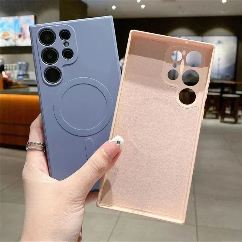 Magnetic Wireless Charging Liquid Silicone Case