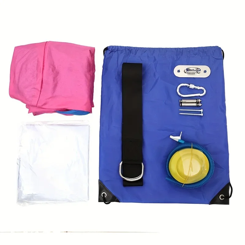 New Children's Hanging Chair Portable Parachute Cloth Swing Bed Indoor Courtyard Model with Inflatable Cushion Hanging Chair