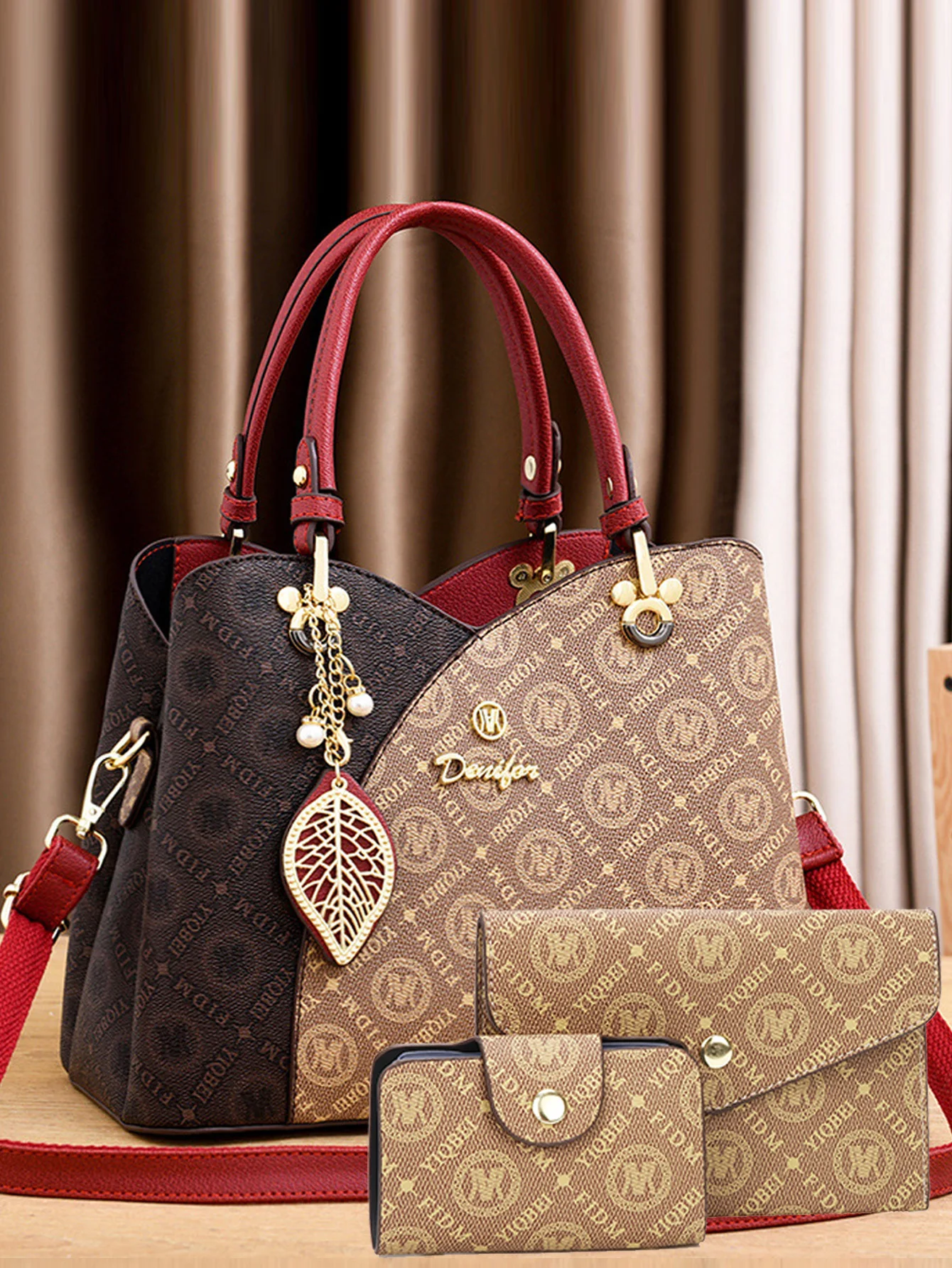 3pcs set women's tote bag, classic large capacity, elegant casual handbag, high quality faux leather, ivory white, magnetic clos 3pcs Set Women'S Tote Bag, Classic Large Capacity, Elegant Casual Handbag, High-Quality Faux Leather, Ivory White, Magnetic Clos 2