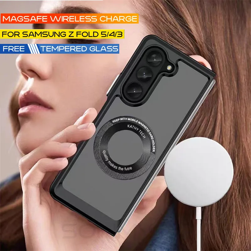 

Магнитный прозрачный чехол Magsafe для Samsung Galaxy Z Fold 5 4 3