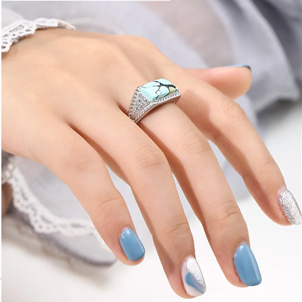 Ring Setting for 6x14mm Rectangle Cabochons Ring Blank Gold Plated 925 Silver Zircon Ring Blank Adjustable Ring Base RB080S