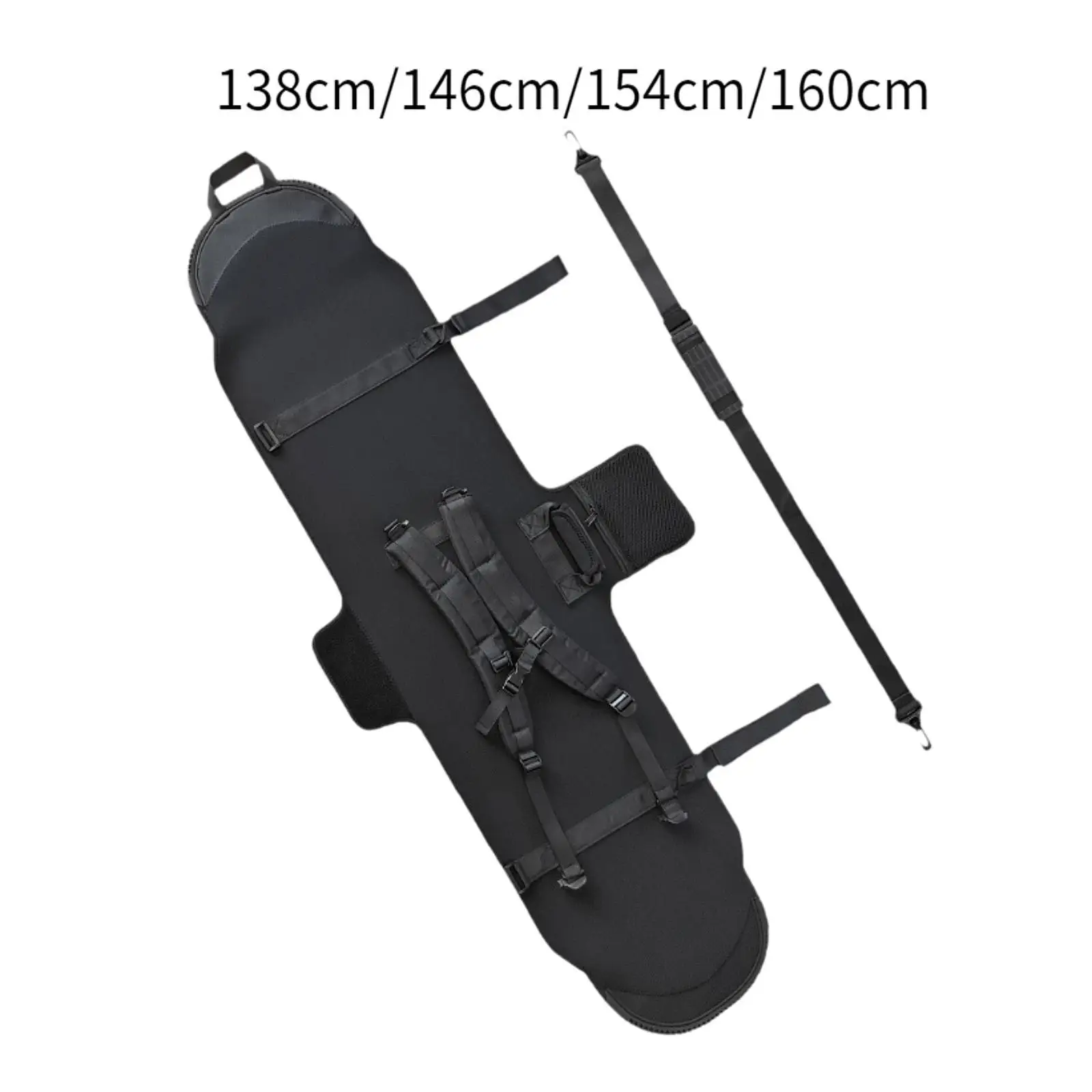Snowboard Protection Adjustable Shoulder Strap Carry Scratch Resistant Snowboard Sleeve Snowboard Travel Bag Ski Storage Case