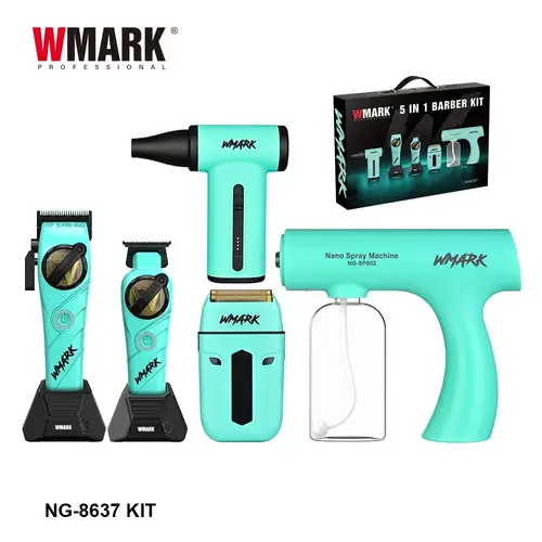 WMARK Trimmer Professional Hair Clippers Gift for barber Electric High-End Trimmer for Men 5 IN 1 NG-TB001 NG-8613T NG-8637 Kit - Image 11